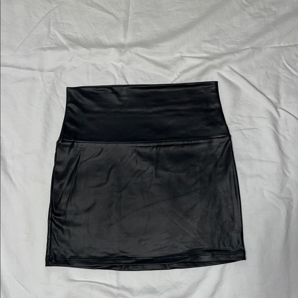 Faux Leather Skirt